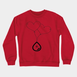 Heart with Blood Group B Crewneck Sweatshirt